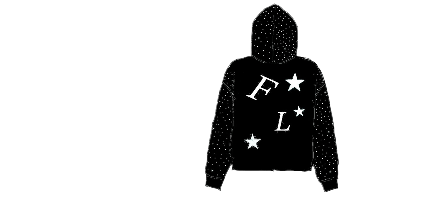 Rhinestone zip up